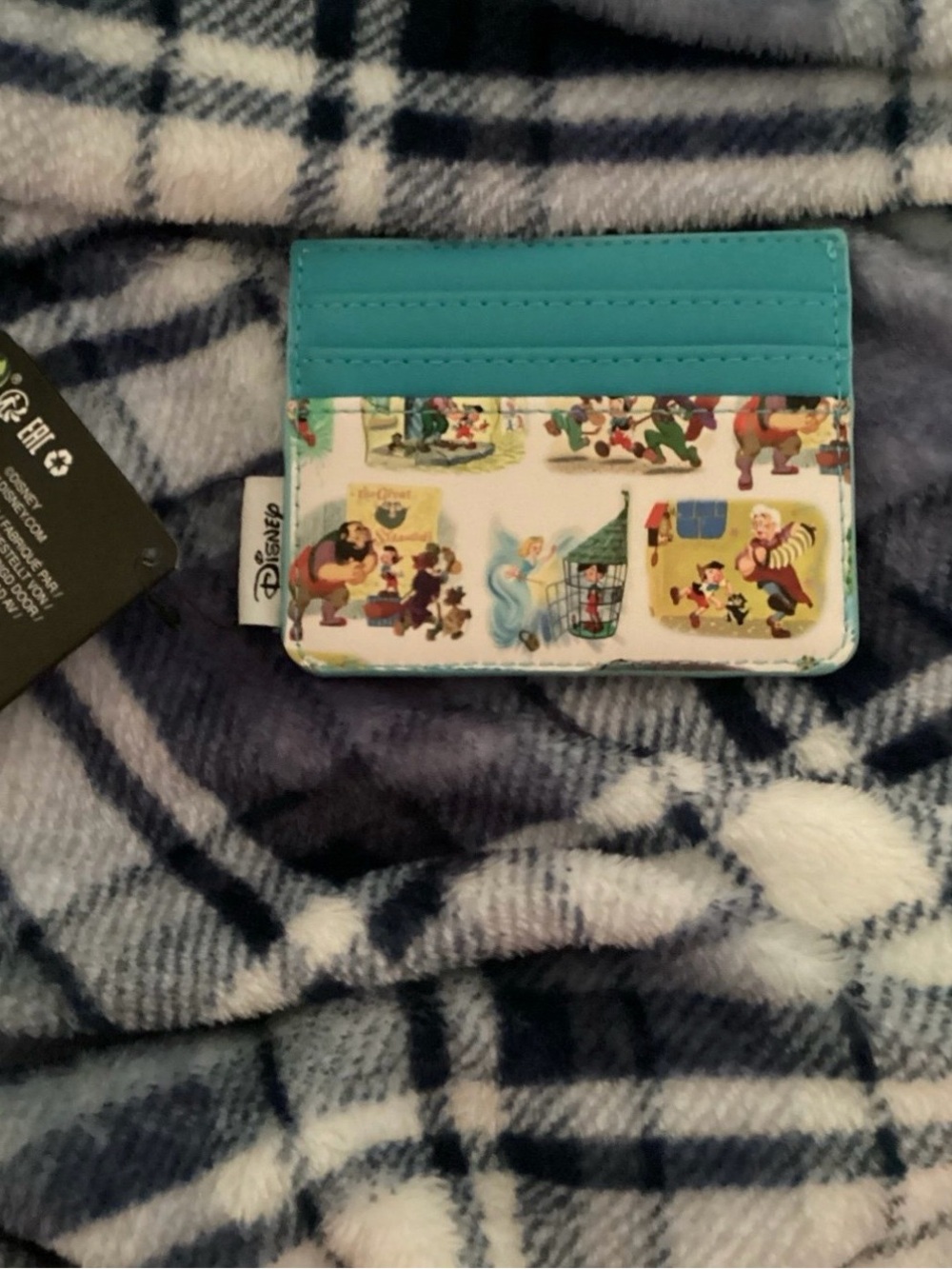 Disney Teal and White Vintage Storybook Card Holder